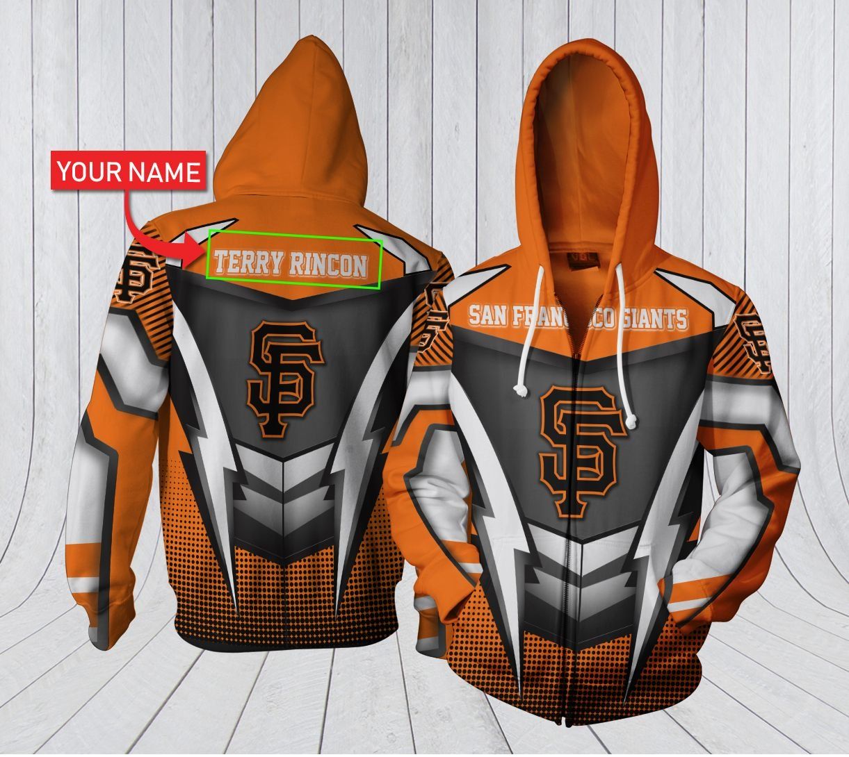 HA3D07CT0136 San Francisco Giants 3D Clothing Personalized