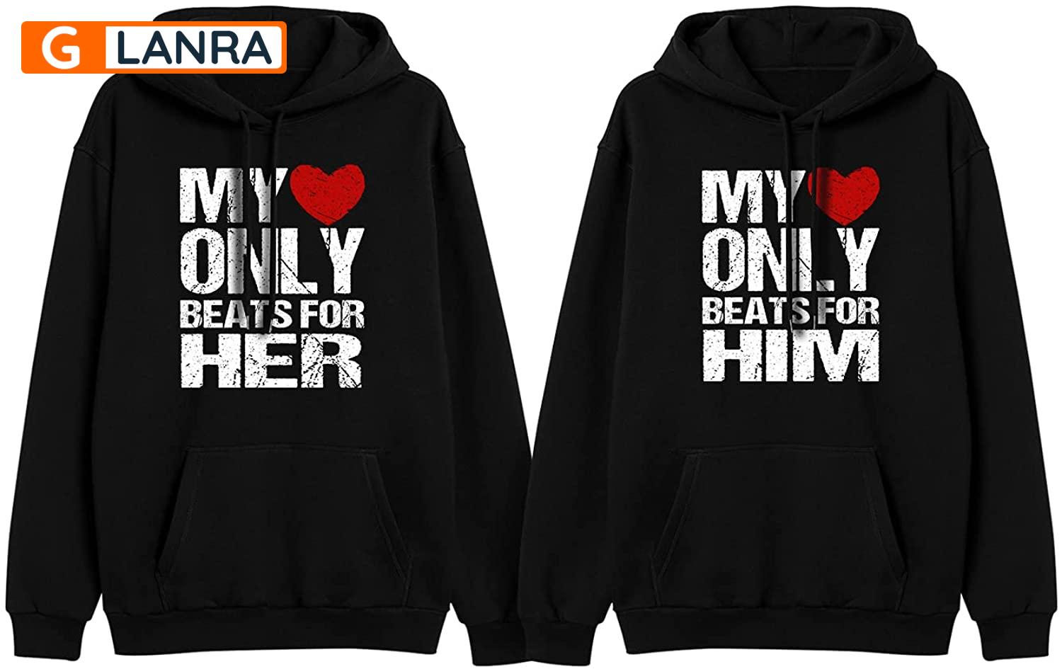 My Only Beats For Her My Only Beats For Him Hoodie, Couple Hoodie, Matching Couple Hoodie, Husband Wife Hoodie, Unisex Sweater, Sweatshirt