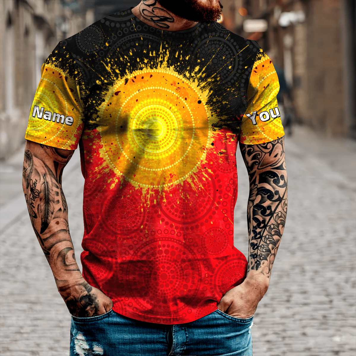 Custom Name Aboriginal Flag Sun 3D Printed Summer Shirts – Hisunnys Shop