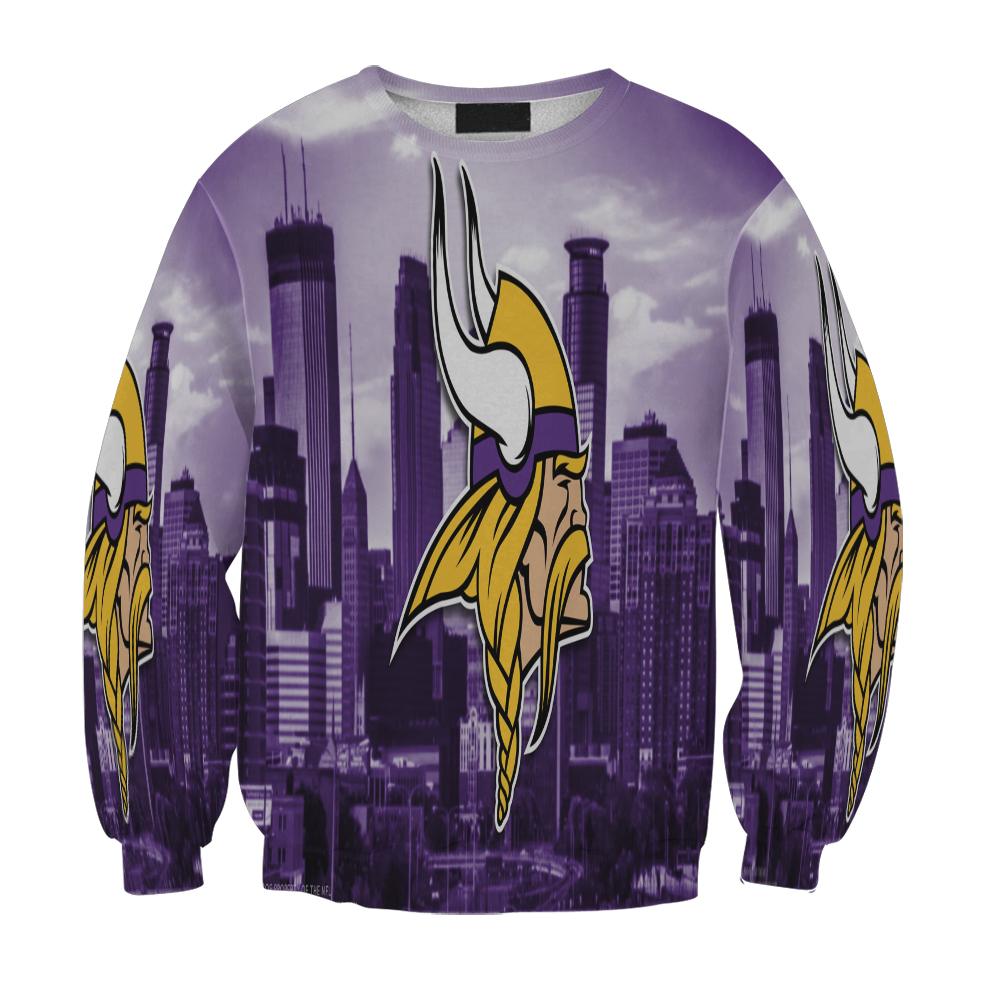 Minnesota Vikings Emblem City Gift For Fan 3D Full Printing Sweatshirt