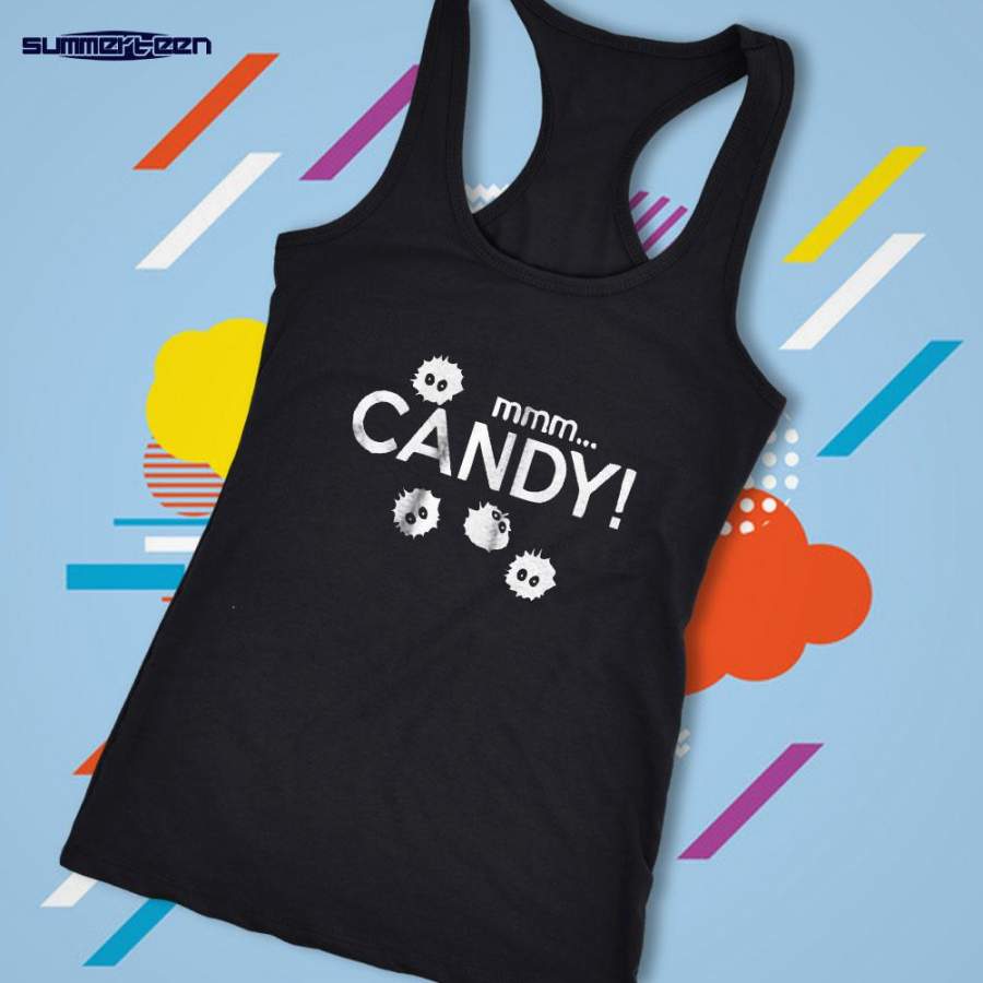 Soot Sprites Candy Spirited Away Anime Women’S Tank Top Racerback