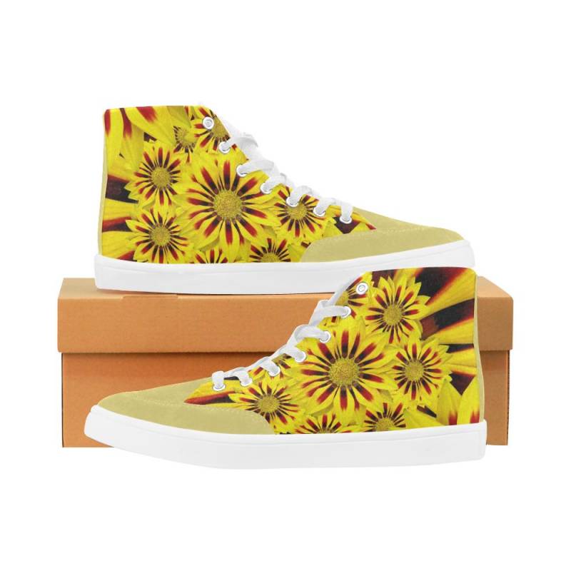 Sunflower Custom Design High Top Shoes For Women