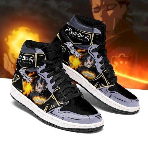 Black bull magna jordan sneakers black clover anime shoes