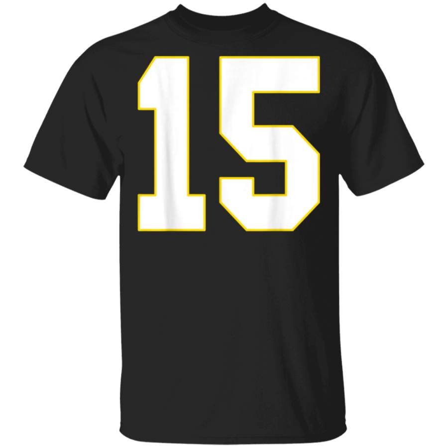 Red Number Fifteen 15 Tshirt  Kansas City Football TShirt