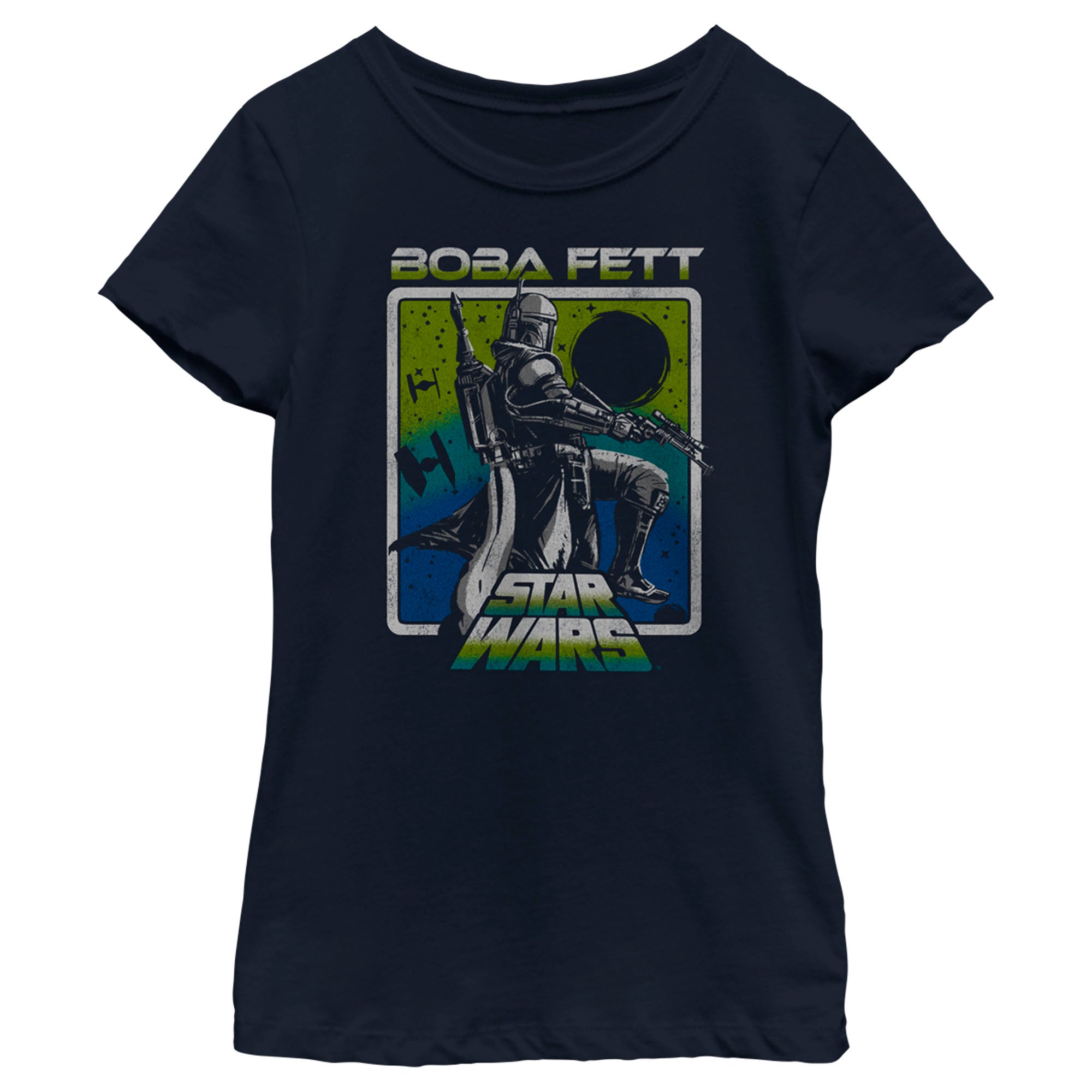 The Book Of Boba Fett Girl’S Retro Sunset Logo  T-Shirt