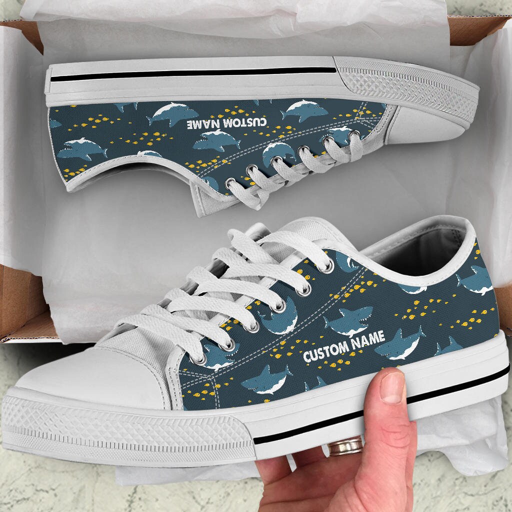 Shark Shoes – Shark Sneakers – Shoes with Shark – Shark print Women shoes – Shark Men Shoes