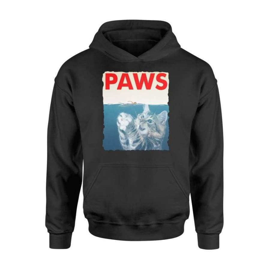 Paws Shirt Funny Cat Parody Shark Kitten – Standard Hoodie