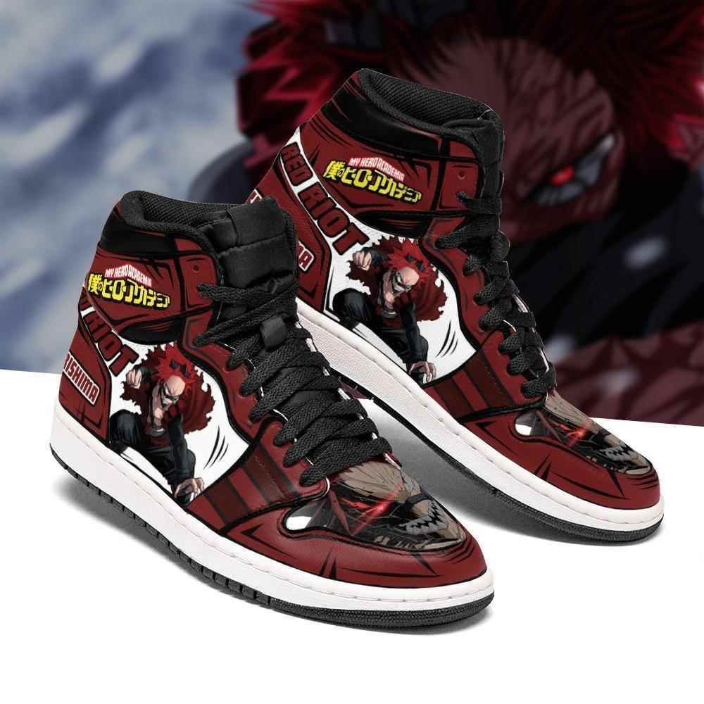 Eijiro Red Riot Custom My Hero Academia Sneakers Anime Air Jordan Shoes Sport