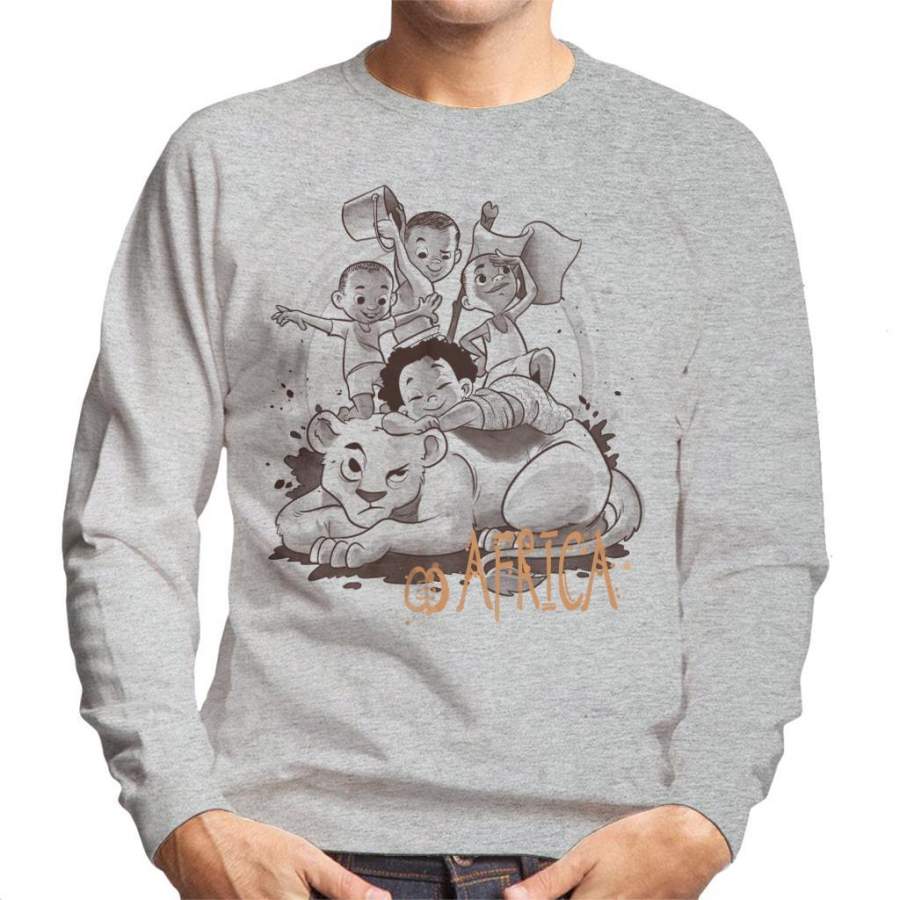 Africa Lion And Cubs Men’s Sweatshirt