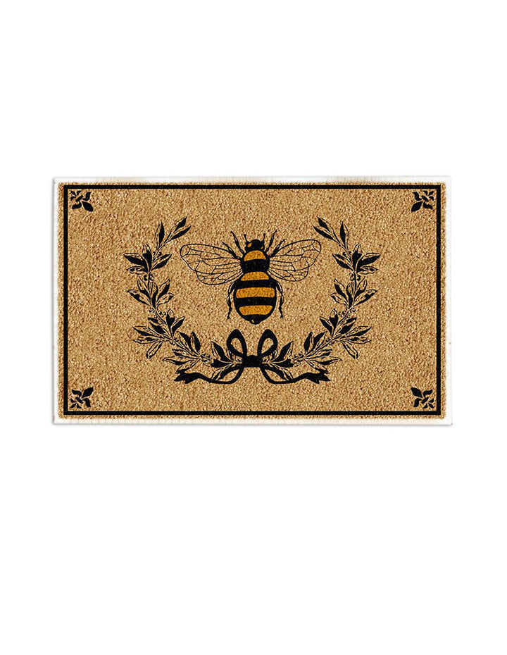 Waybackapparel Bee Flower Ring 3D Doormat