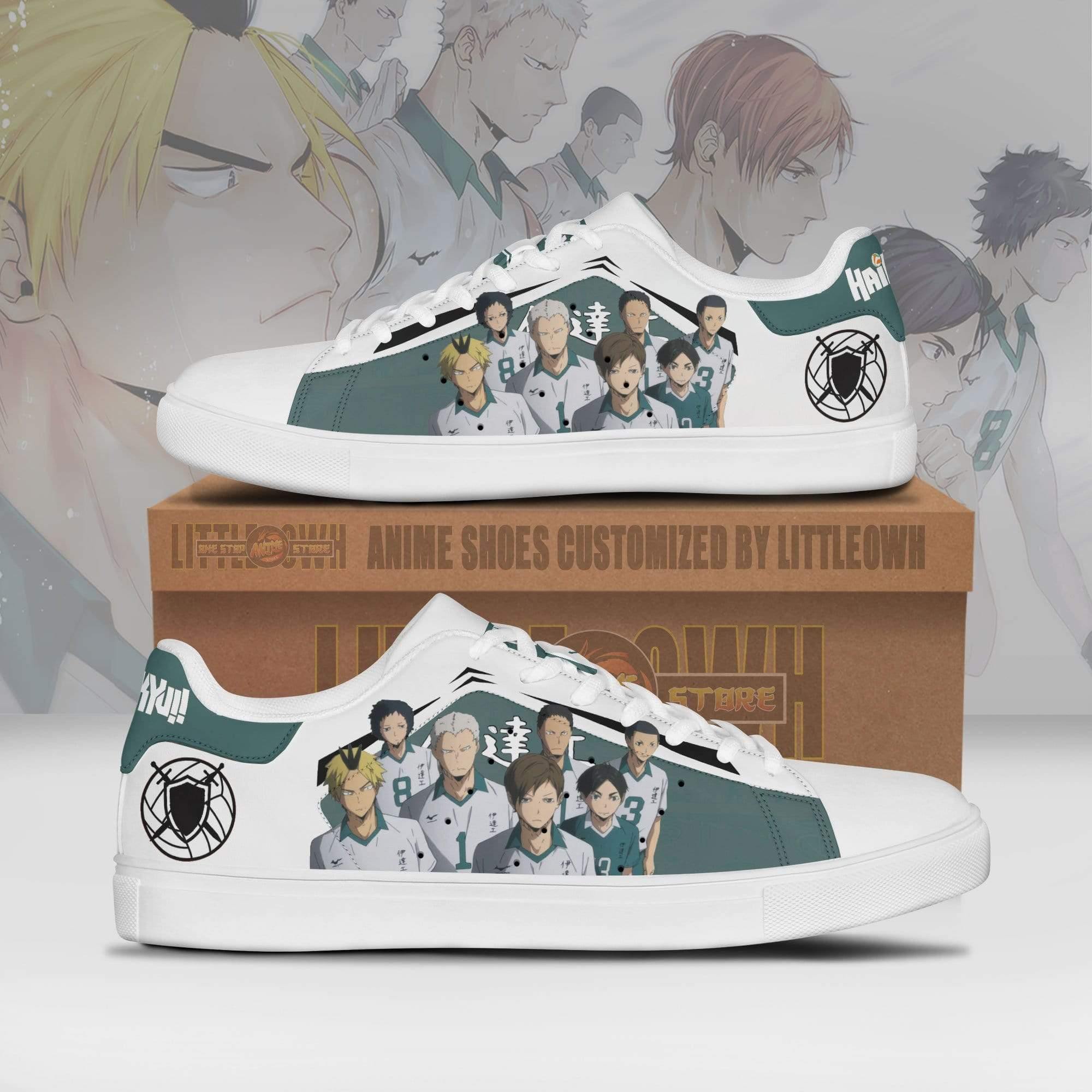 Date Tech High Sneakers Custom Haikyuu!! Anime Skate Shoes