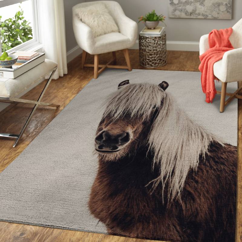 Scottish Horse – Animals Area Rug Carpet