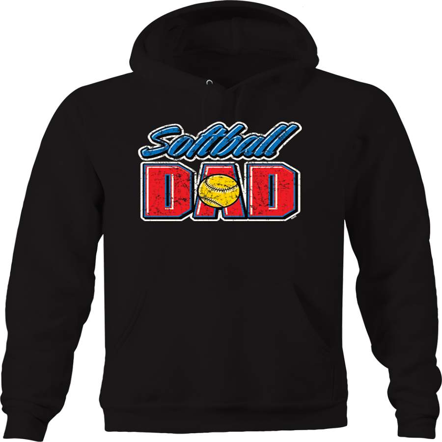 Softball Dad Sports Athlete Game Winning Champion Women Team Hoodie
