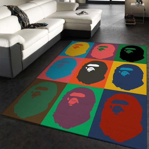 Bape monkey hypebeast rug area rug floor decor