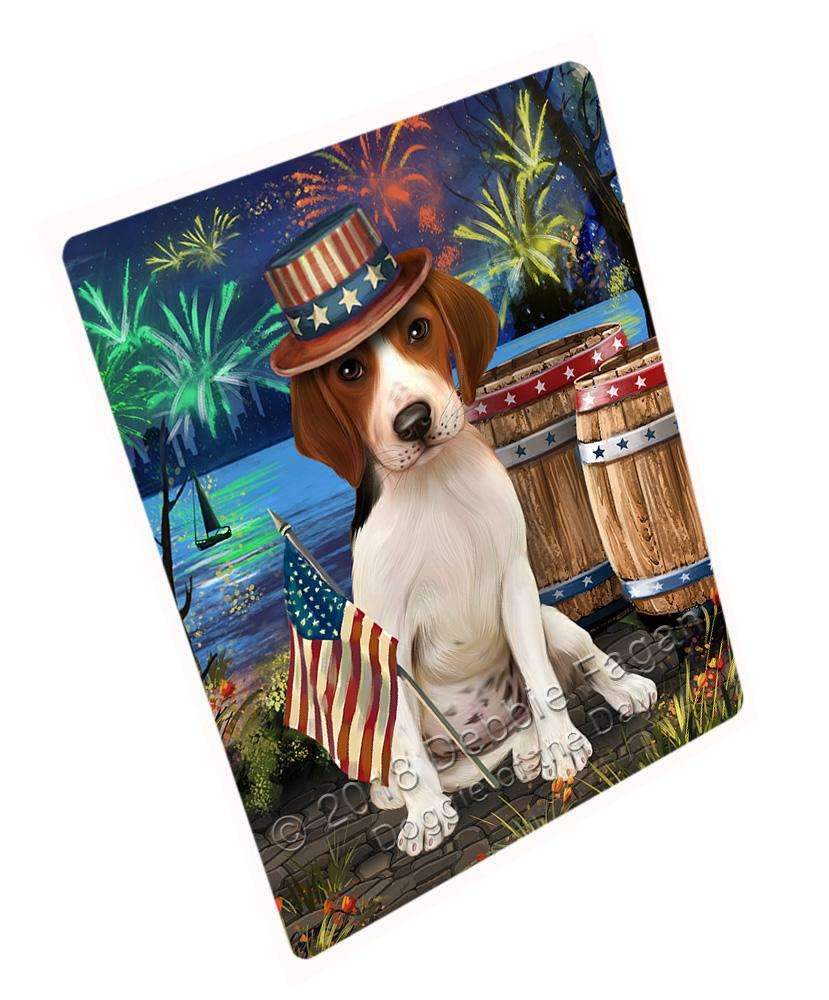 4Th Of July Independence Day Fireworks Treeing Walker Coonhound Dog At The Lake Blanket Blnkt77250