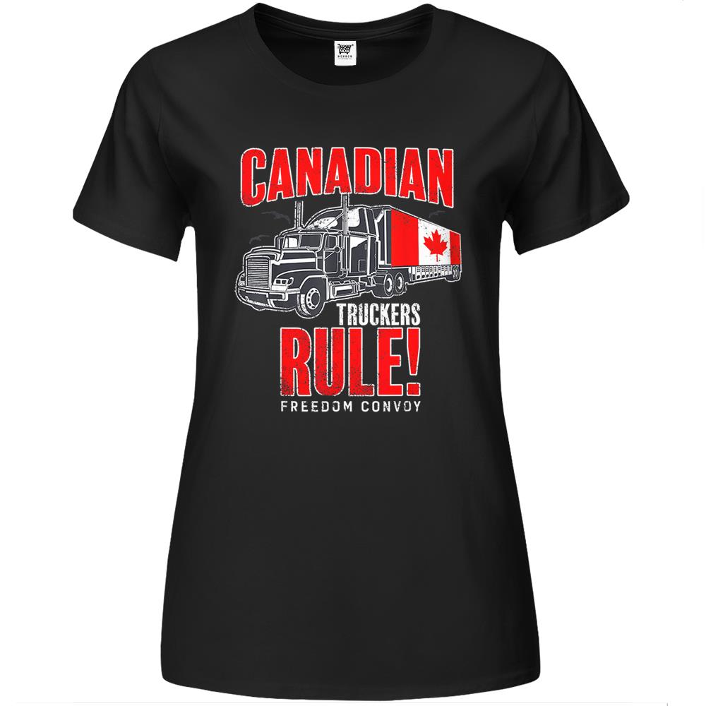 Canadian Trucker Rule Freedom Convoy 2022 Premium Womens T Shirts