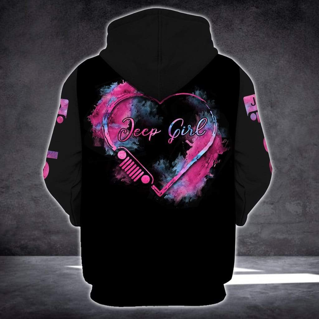 Jeep girl heart Hoodie 3D All over print #V
