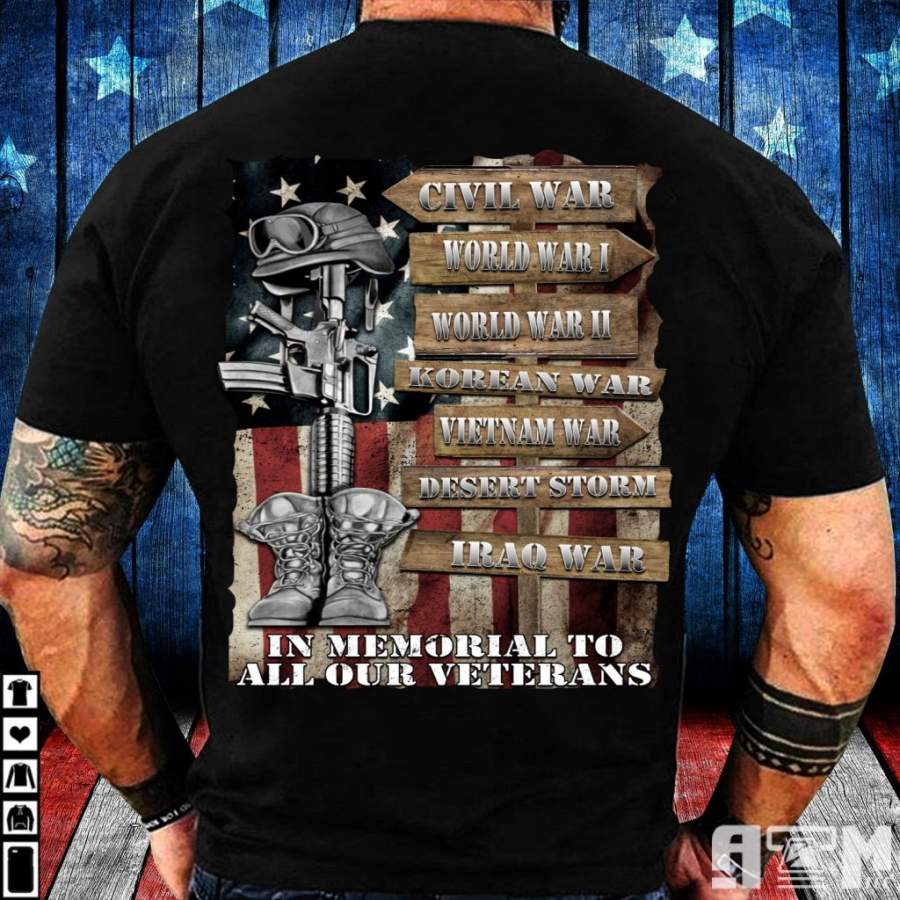 Veterans Shirt In Memorial To All Our Veterans T-Shirt