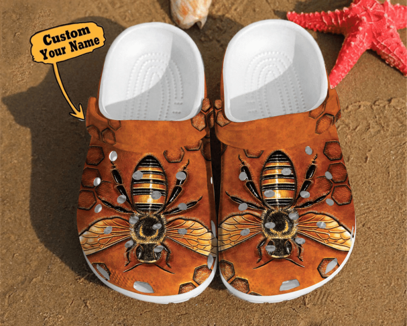 Bee – Bee Texture Gift For Lovers Hippie Unisex Clog Shoes For Men And Women