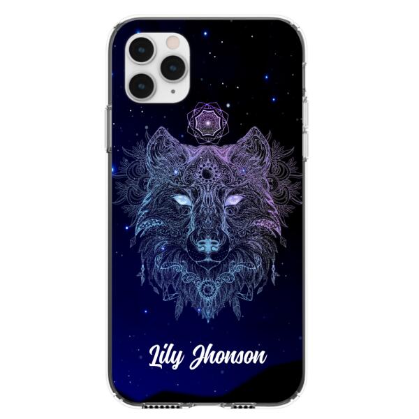 Custom Personalized Wolf Mandala Phone Case – Best Gift For Wolf Lover’S – Case For Iphone, Samsung And Xiaomi – Tomo90