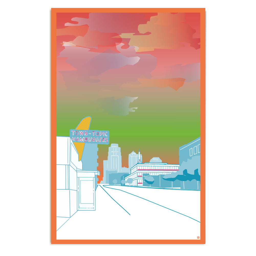 Kansas City Crossroads Pink Without Text Poster