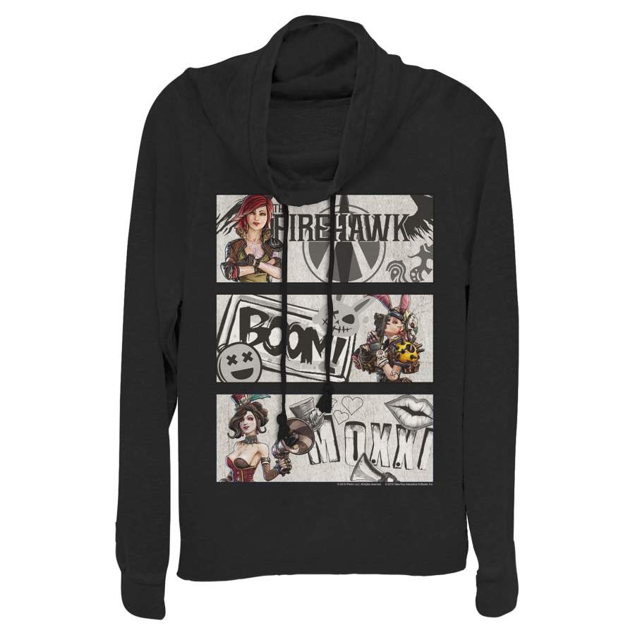 Borderlands 3 Junior’s Unstoppable Women  Cowl Neck Sweatshirt