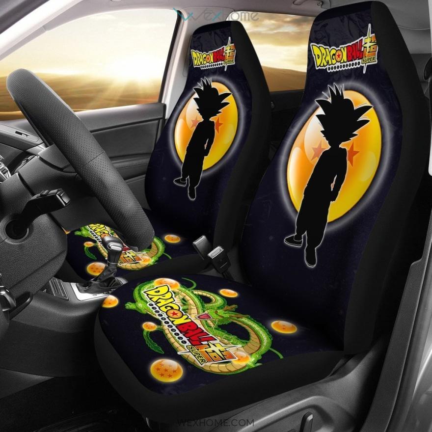 Goku Fighting Shenron Dragon Ball Anime Custom Car Seat Covers