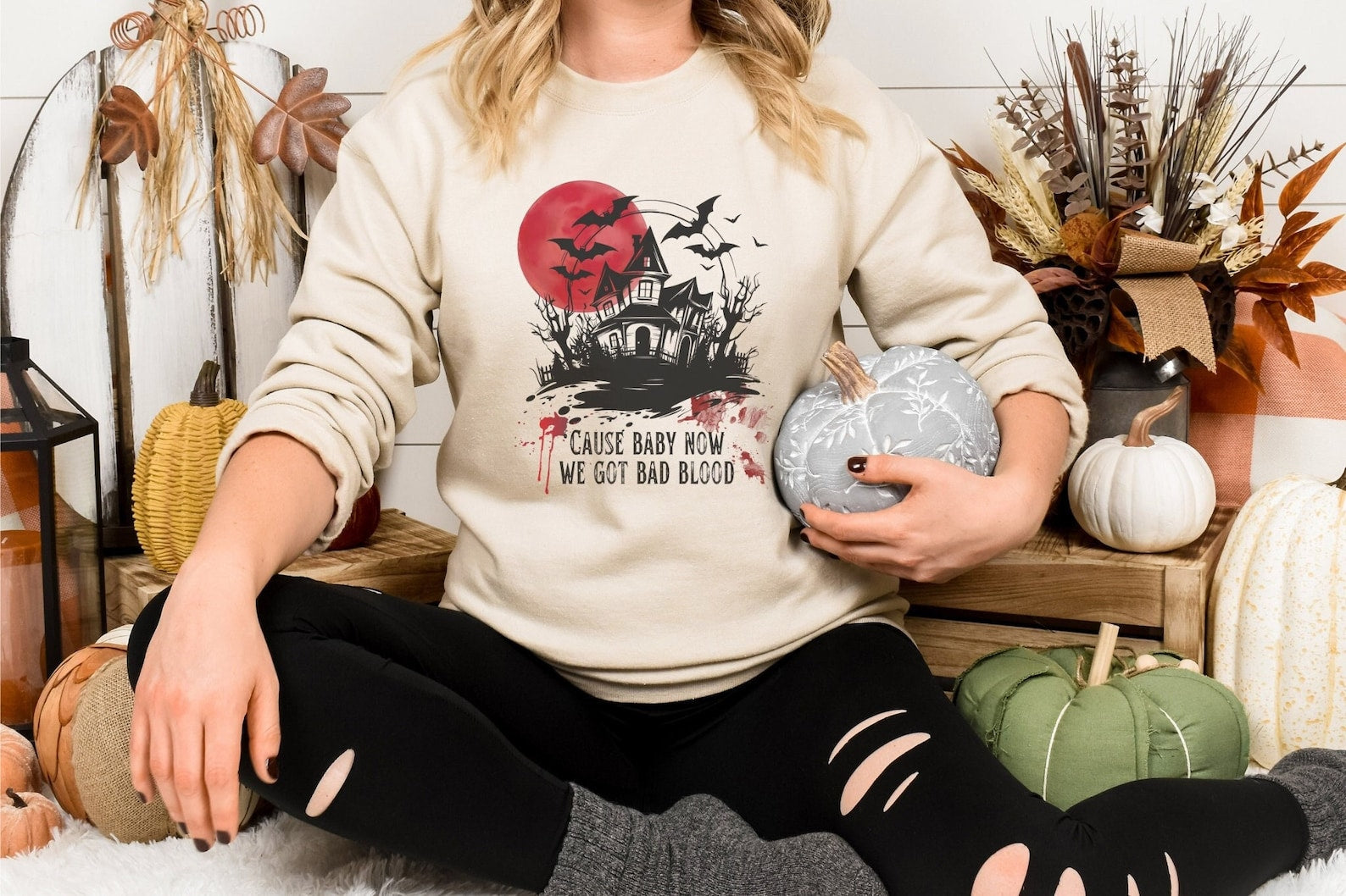 Halloween Sweatshirt Halloween 2D Crewneck Sweatshirt All Over Print Sweatshirt For Women Sweatshirt For Men Sws3602