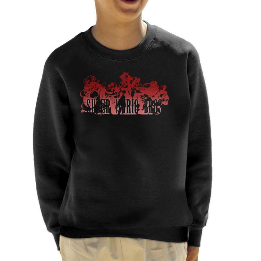 Super Mario Bros Final Fantasy Logo Kid’s Sweatshirt