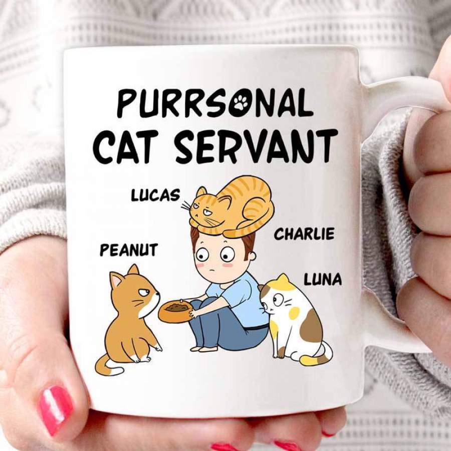 Cat Purrsonal Servant Chibi Boy Personalized Mug