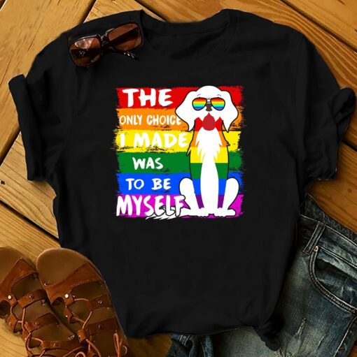 Lgbt Pride The Only Choice I Made Was To Be Myself 2D T-Shirt For Lgbt Community, Queer Lgbt, Gift For Lgbt Proud Month