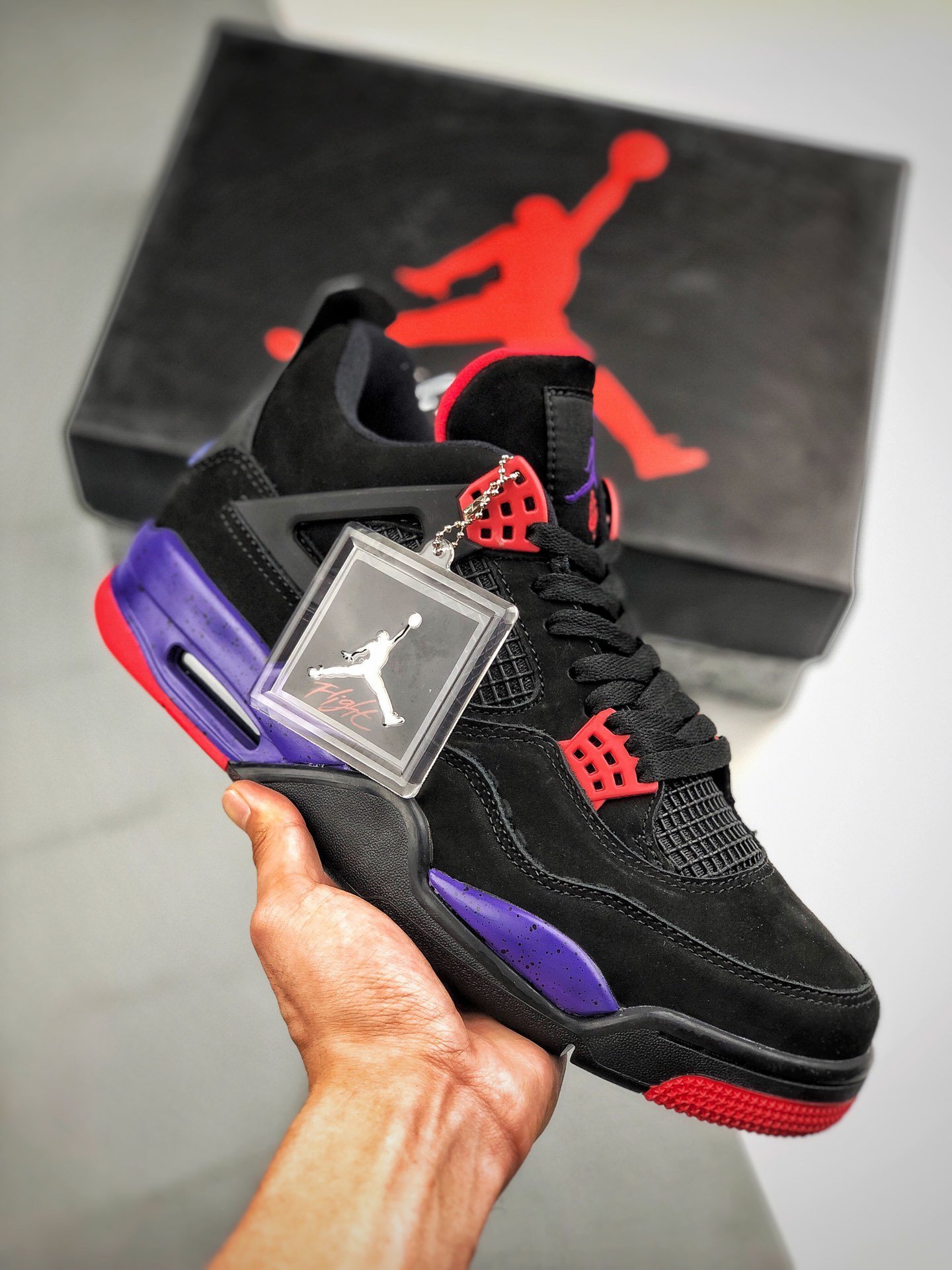 JD 4 NRG ‘Raptors’ BlackUniversity Red-Court Purple 5341243