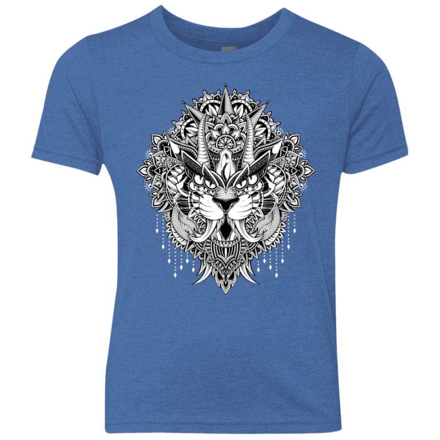 Tiger Mandala Youth Triblend T-Shirt