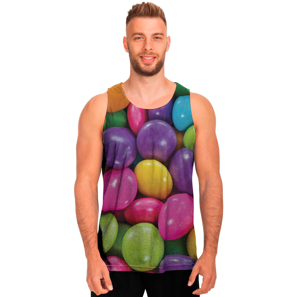 Colorful Chocolate Candy Print Men’S Tank Top