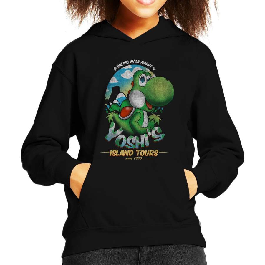 Super Mario Yoshis Island Tours Kid’s Hooded Sweatshirt