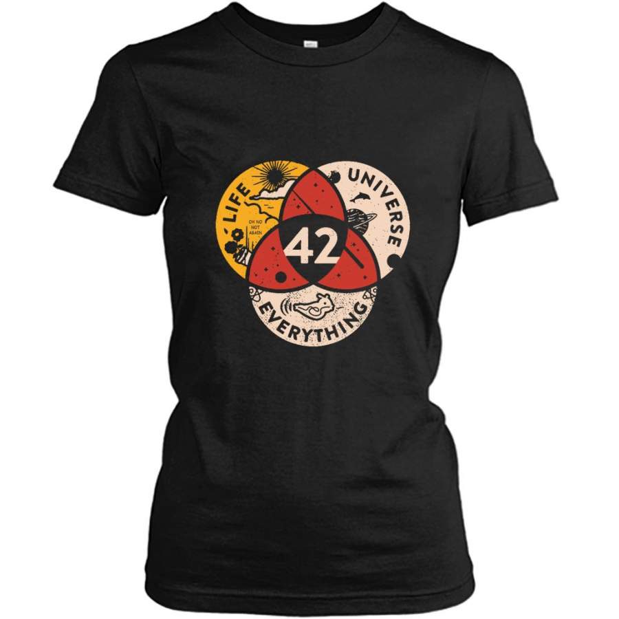 42 The Answer to Life The Universe and Everything, Classic Vintage Retro – Gildan Women Shirt