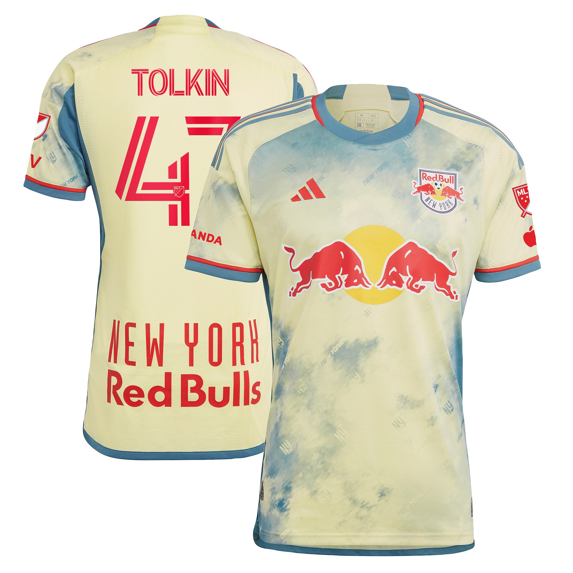 John Tolkin New York Red Bulls 2023 Daniel Patrick Kit Authentic Jersey – Yellow