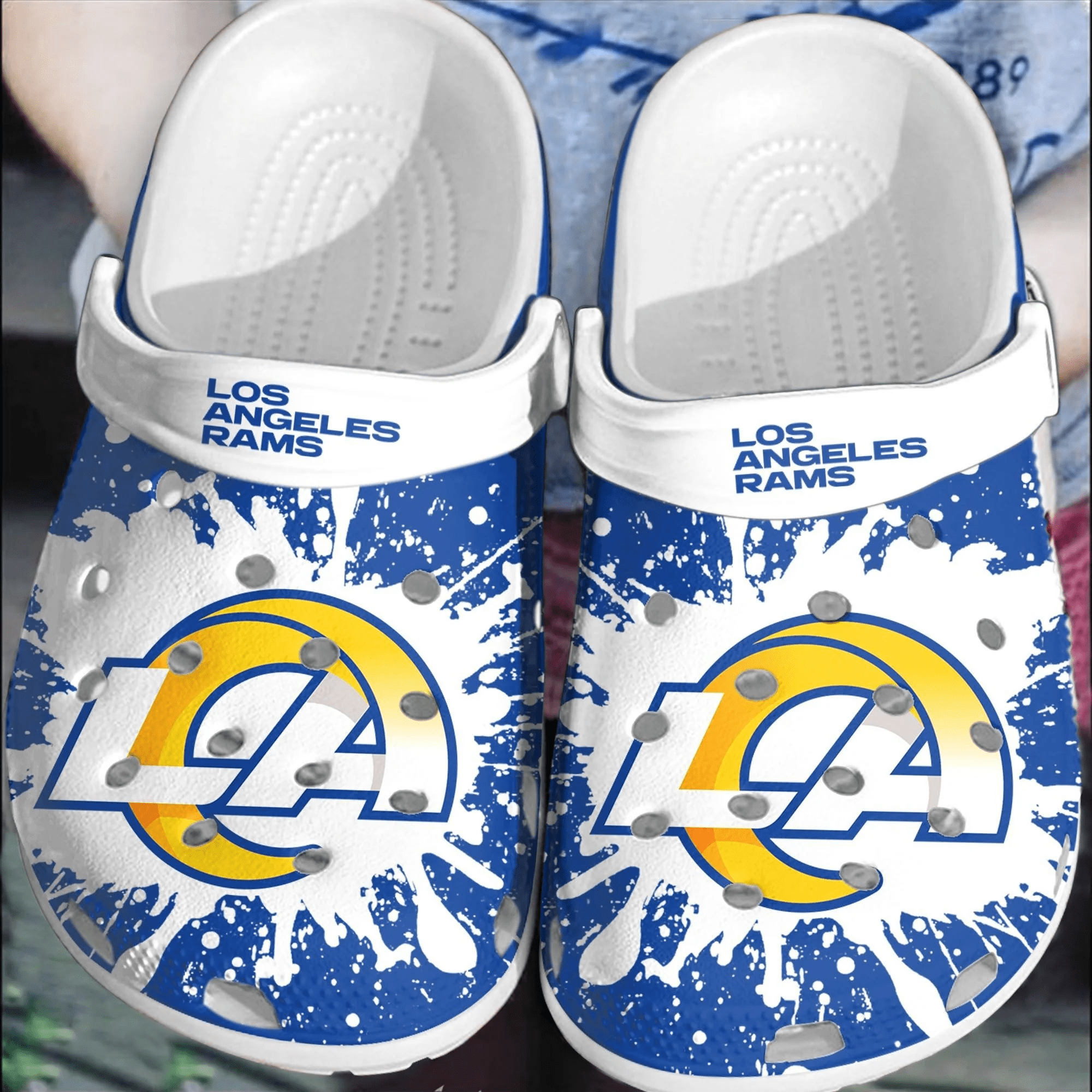 NFL LA Rams Football Clogs Crocband Comfortable Shoes For Men Women