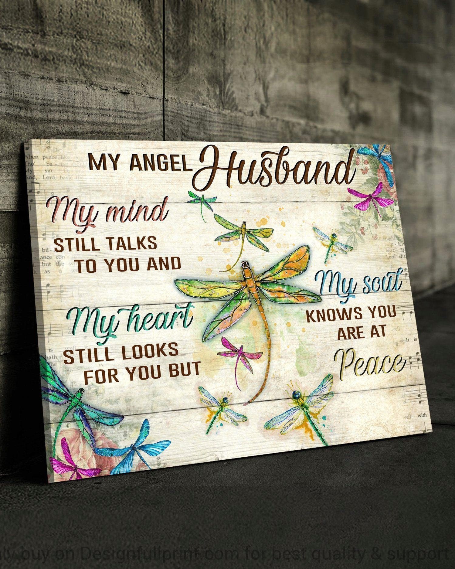 For My Angel Husband Canvas Art And Poster Ch Valentine Gift