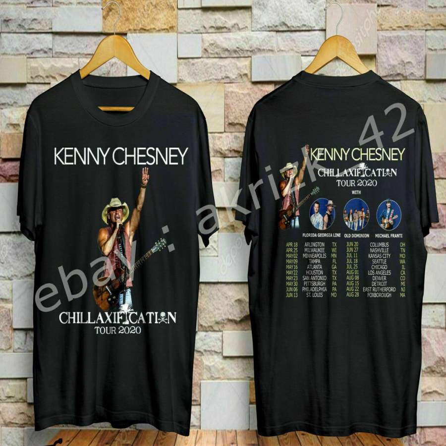 Kenny Chesney Shirt Chillaxification Tour 2022 Black T-shirt S-3xl