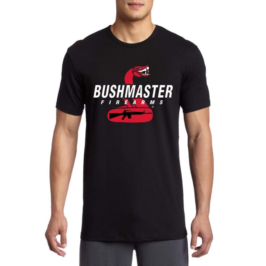 Bushmaster Firearms Snake Logo T-Shirt Fashion Mens Round Neck Short Sleeve Cotton T-shirt Cool Bottoming T Shirt Adult Tops Clothing