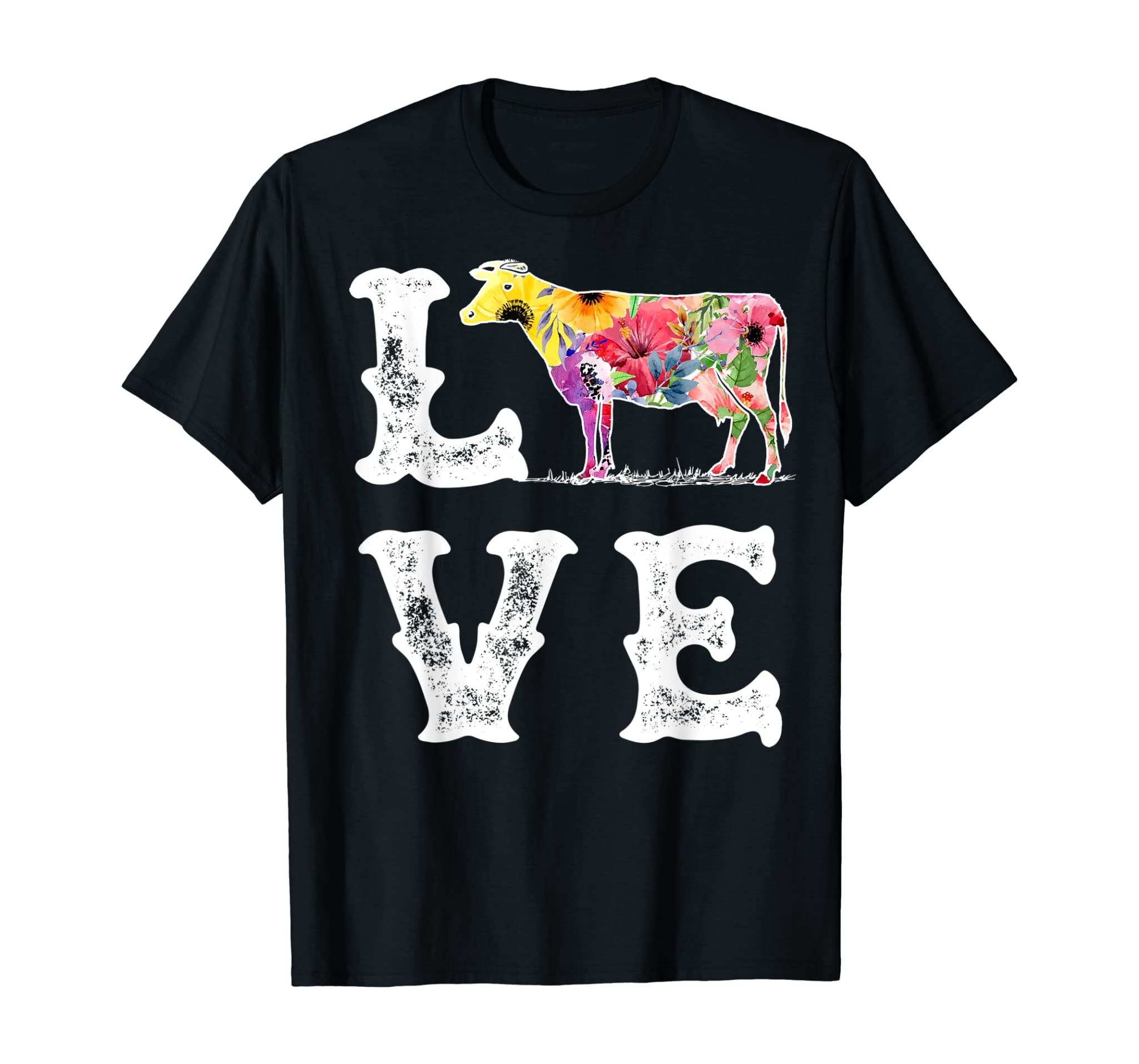 I Love Cows Funny Cow Lover Women Men Dairy Farmer Farm Gift T-Shirt