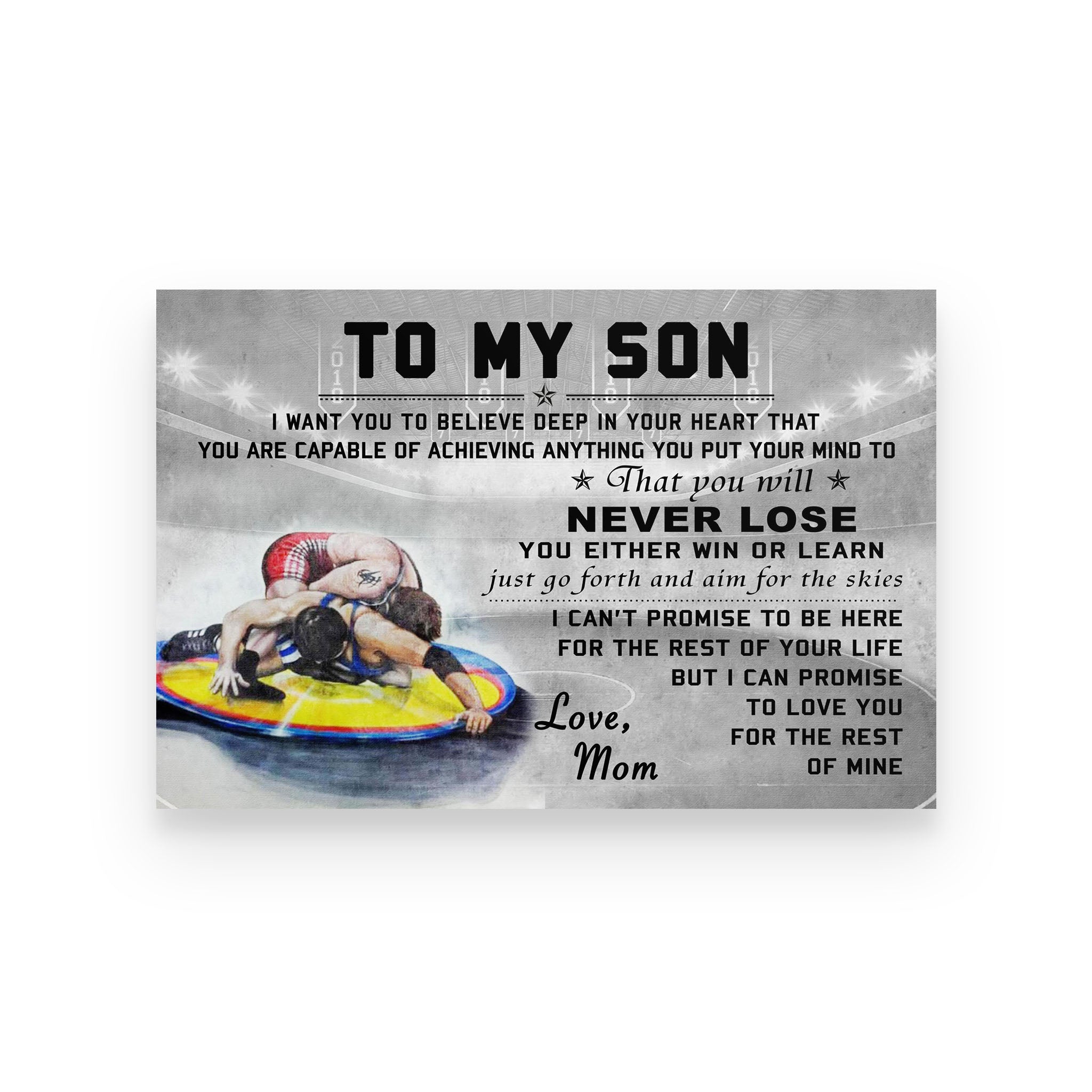 Wrestling poster mom to son I want you to believe deep in your heart vs3