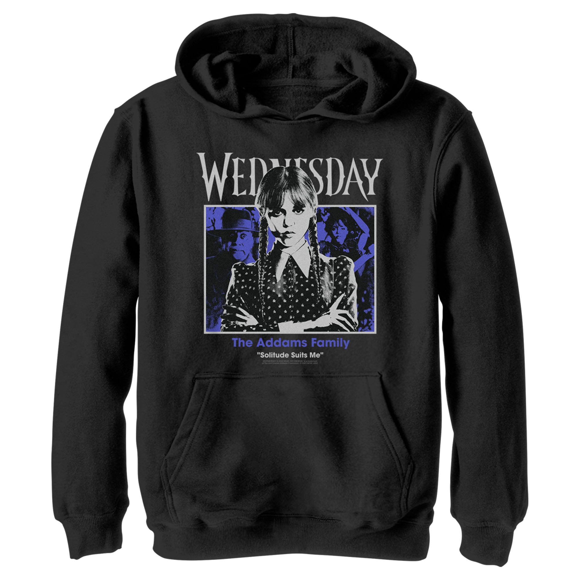 Boy’S Wednesday Solitude Suits Me Portrait Pull Over Hoodie