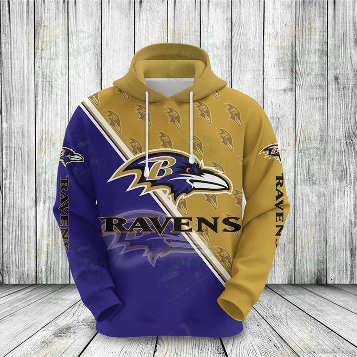 Baltimore Ravens 19 Unisex 3D Hoodie Gift For Fans