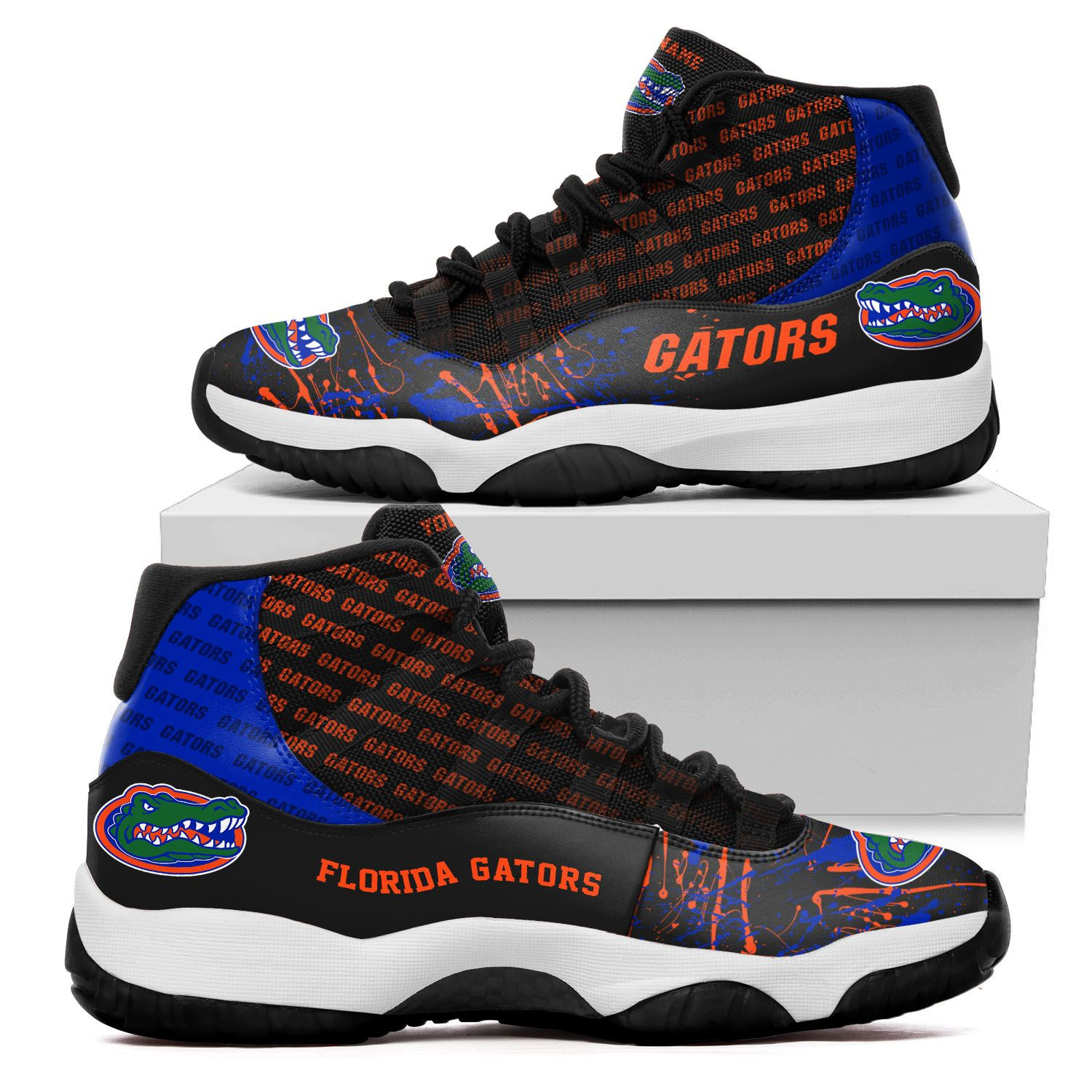 Custom Name Florida Gators Air Jd 11 Sneakers Shoes 148 For Football Fans University Of Florida