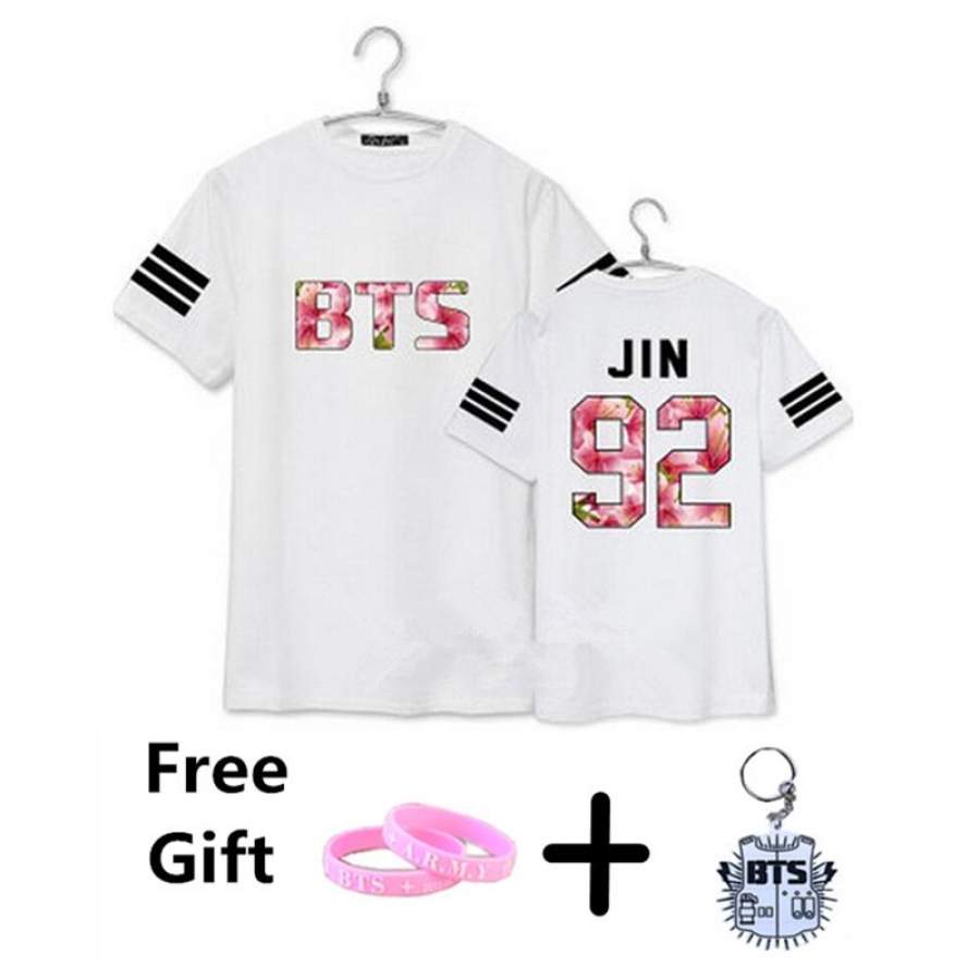 KPOP BTS Bangtan Boys Seoul Concert Jimin Jin V  Rap monster  T shirt  cotton summer short sleeves tee