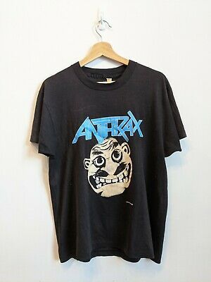 Anthrax Not Man T Shirt Vintage L 80s 1988 Punk Rock Metal Music Band Singed 2968