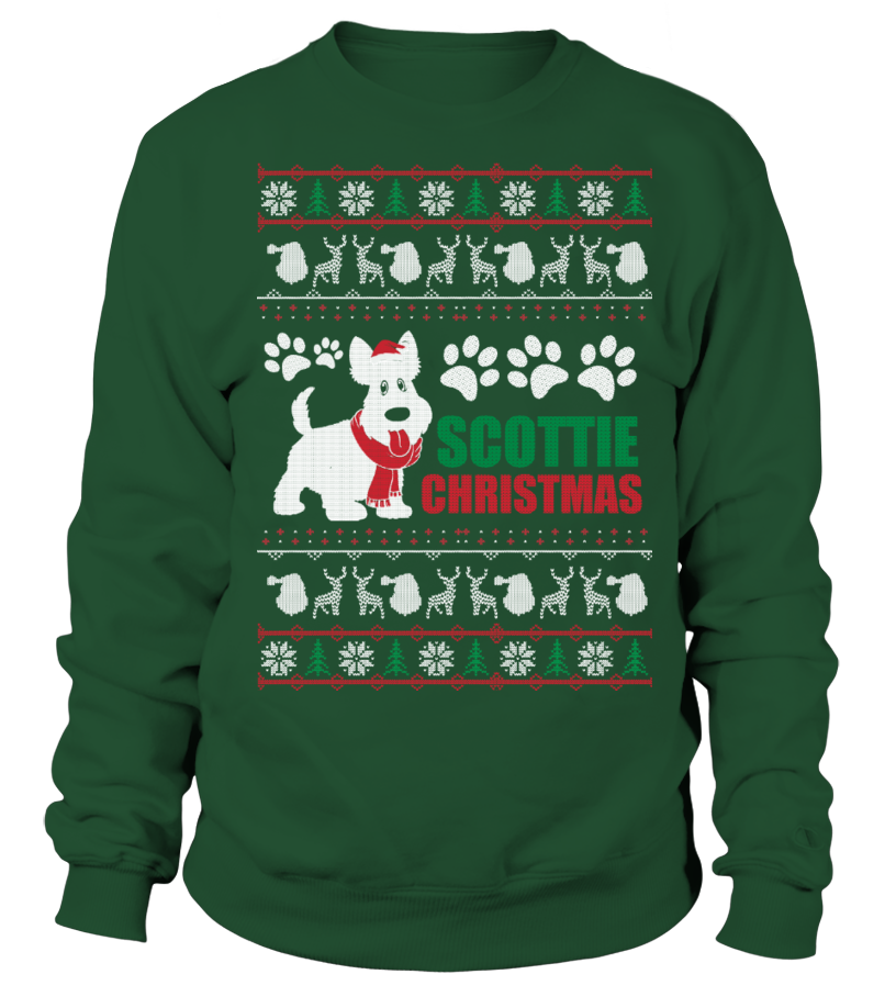 Scottish Terrier Ugly Christmas Sweater T Shirts C-K2Vyf