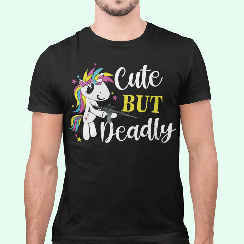 Unicorn Cute But Deadly Funny Shirt – Standard T-Shirt